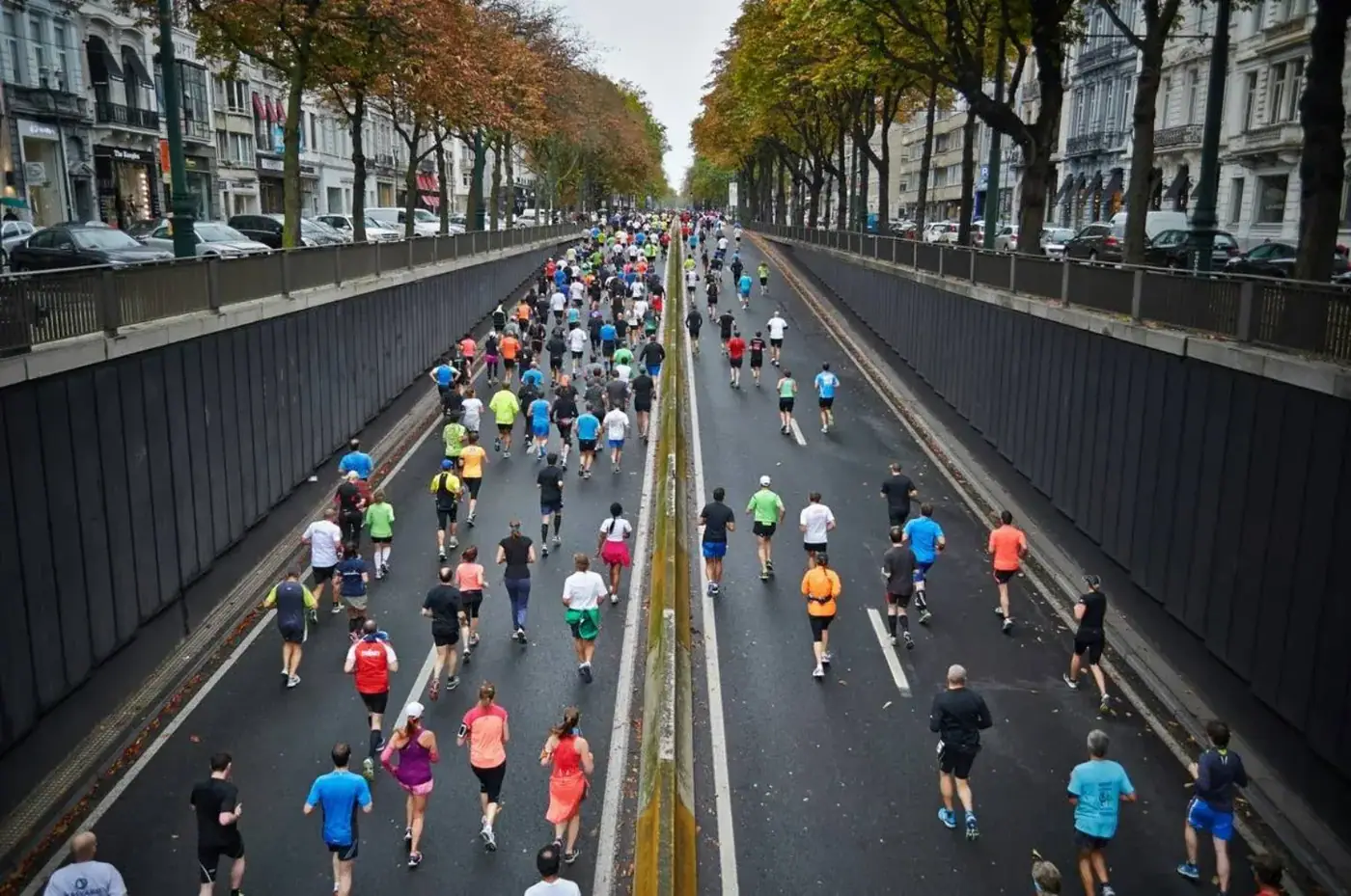 Road race from above